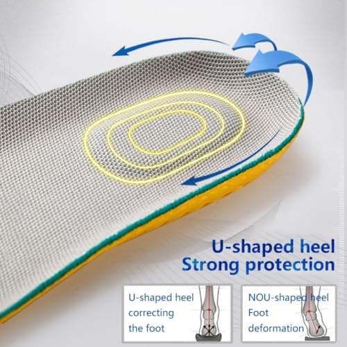 XINIFOOT 3 Pairs Elastic Shock Absorbing Shoe Insoles Breathable Honeycomb Sneaker Inserts Sports Shoe Insole Replacement Insoles for Women - Thumbnail 5