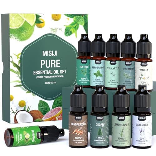 Essential Oils Set-MISIJI Essential Oils for Diffuser for Home,Diffuser Oils Scents for Aromatherapy,Candle&Soap Making,Laundry,Humidifiers 10 Scents Blissful - Image 1