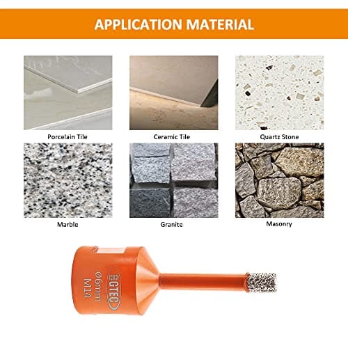 Dry Diamond Core Drill Bits,BGTEC 2pcs 1/4" 6mm Diamond Hole Saw with 5/8-11 Thread for Porcelain Tile,Ceramic Granite Marble Stone Masonry Brick - Thumbnail 4