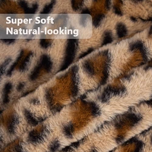 PRRPRR Leopard Throw Pillow Covers 18x18 Set of 2, Soft Faux Fur Cheetah Pillow Covers, Fluffy Decorative Cushion Covers with Hidden Zipper for Couch Sofa Bedroom Living Room Home Decor & Farmhouse - Thumbnail 3