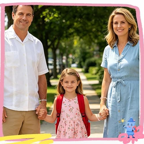 First Day of School Mommy and Me Matching Bracelets Kindergarten Pre-K Back to School Clay Bead Jewelry for Mother, Daughter, Dad, Son Adjustable Heart Bracelets Gift (Pink-First Day of Kindergarten) - Thumbnail 6