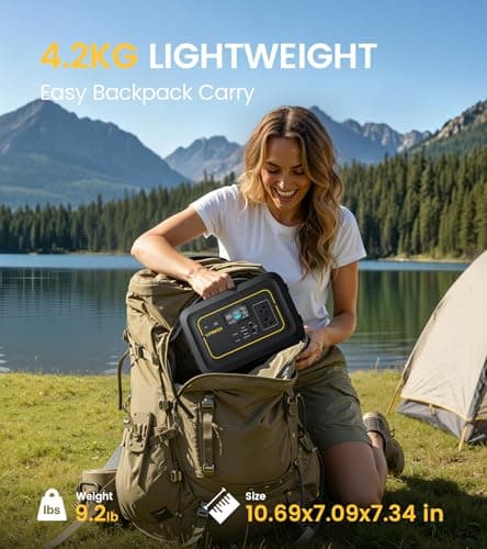 Lipower Portable Power Station, 296Wh Backup Battery with 20ms UPS, 300W (600W Peak) Pure Sine Wave AC Outlet, PD 100W USB-C, 1-Hour Fast Full Charge, Solar Generator for Camping Travel Home Emergency - Thumbnail 4