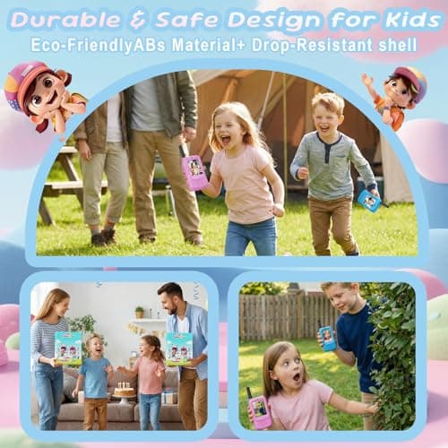 Kids Video Walkie Talkies Toy (Pink-Blue) - Thumbnail 2