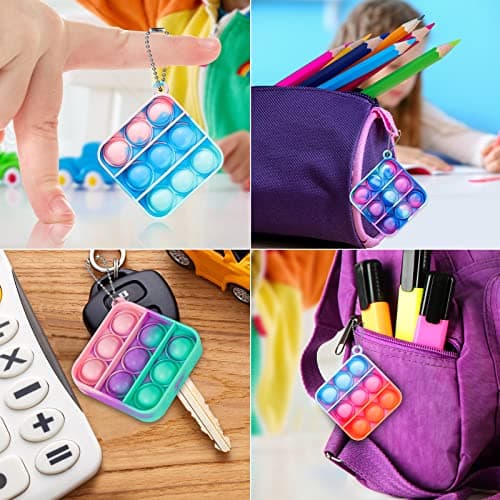 Pop Fidget Toys Bulk Its Party Favors for Kids 4-8 8-12 30 Pack Mini Pop Keychain It Easter Basket Stuffers Egg Fillers Small Fidgets for Classroom Prizes Student Gifts Birthday Goodie Bag Stuffers - Thumbnail 6