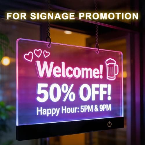 Led Drawing Board for Kids Doodle Board & Adults Message Board w 7 Dry Erase Markers Home Office Supplies and Back to School Supplies,6 Led Lights, Writing, Drawing Tablet & Tracing Paper - Thumbnail 6