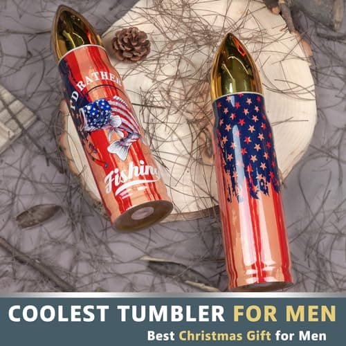 Funslive Fishing Gifts for Men Dad - Easter Anniversary Birthday for Husband Mens Gifts Ideas - 17 oz Cool Bullet Tumbler Presents - Gift for Mens Who Have Everything - Husband Him Dad Gifts 2026 - Thumbnail 6