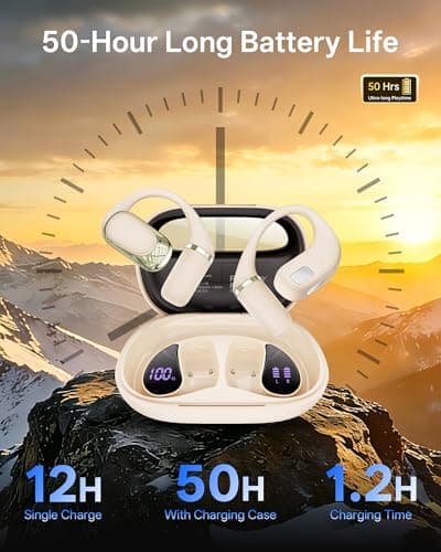 BeSing AI Translation Earbuds Real Time, 4-in-1 Open Ear Headphones for Travel/Music/Business, 178 Languages Translator Earbuds, Audifonos Traductores Inglés Español, IPX7, Clear Calls, 50H Playtime - Thumbnail 5