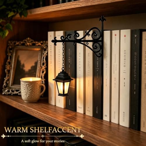 Neliangia Library Lantern-Decorative Bookshelf Lighting,Fantastic Shelf Decor Lamp with Warm LED Nightlight,Miniature Hanging Shelf Lamp,Portable Mini Bookshelf Lamp for Literary Lovers (3 PC) - Thumbnail 6