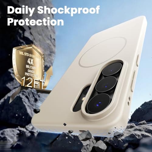 WSKEN Magnetic for Samsung Galaxy S26 Ultra Case - 100% Fit for MagSafe, Skin Friendly Grip Military Grade Shockproof Protective Cover, Slim Thin Phone Case for Galaxy S26 Ultra, White - Thumbnail 5