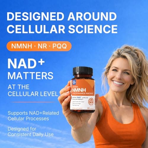 Sunshine & Rain Steady Energy Without Caffeine Crashes – Liposomal NMNH + NR + PQQ Support Capsules for Cellular Energy, Focus & Healthy Aging | 60 Capsules - Thumbnail 5