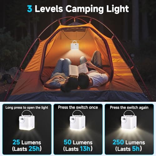 Portable Mini Air Pump for Inflatables, 4.5 kPa 2400mAh Air Mattress Pump Electric with Camping Light and 5 Nozzles, USB Rechargeable Quick Inflate Deflate for Pool Floats Camping Beach Travel - Thumbnail 6