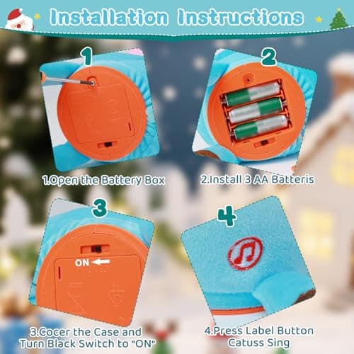 LLUKEME Dancing Talking Giraffe with Golden Antlers Toy, Stuffed Animal Baby Toy Repeating What You Say, Musical Toy with Golden Anlters Easter Gifts for Toddlers 1-3 Years Old (Blue Giraffe Antlers) - Thumbnail 6