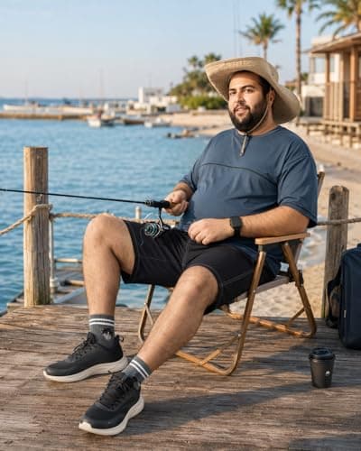 Arcweg Mens Big and Tall Swim Shirt UPF 50+ Sun Protection Rash Gard T-Shirt Quick Dry XL-6XL Dark Blue - Thumbnail 3