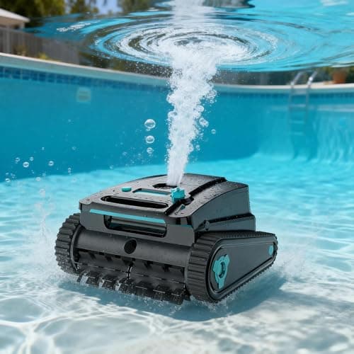 Robotic Pool Cleaner, Cordless Vacuum Pool Robot for In-Ground Pools up to 2153 Sq Ft, Wall/Waterline/Floor Cleaning, Smart Self-Parking, 120-Min Runtime, 4L Filter Basket (4L-Filter Basket) - Image 1