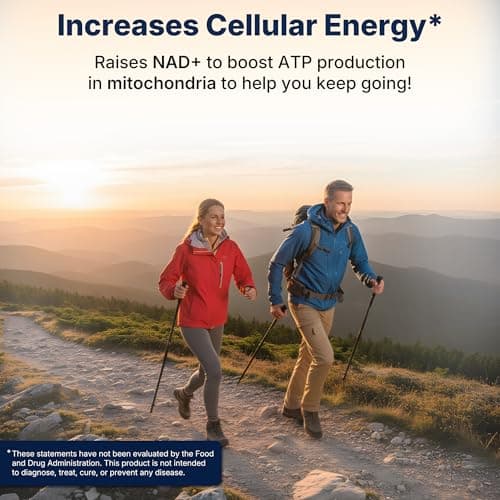 NMN Supplement 1000 mg Pure Nicotinamide Mononucleotide - NAD Precursor for Energy, Cellular Renewal & Longevity Support - Mitochondrial Support 120 Capsules - Vegan, Non GMO, Gluten Free - Thumbnail 4