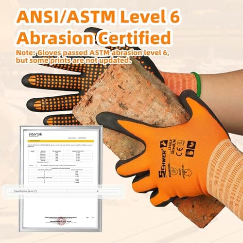 Schwer 3 Pairs Safety Work Gloves Micro-Foam Nitrile Coated, Level 4 Abrasion Resistant Nylon Working Gloves with Micro Dot Grip, Touchscreen, Used for General Use, Gardening, Mechanic, LT5619, L - Thumbnail 2