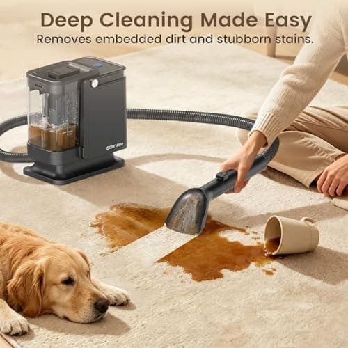 Portable Spot Carpet Cleaner Machine, Handheld Upholstery Deep Cleaner, for Household Couch Mattress Fabric Stain Removal Indoor Spot Cleaning Device - Thumbnail 3