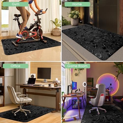Vicwe Office Chair Mat for Hardwood Floor,51" x 63" Large Office Chair Mats, Anti-Slip Computer Chair Mat for Gaming Rolling Chair, Desk Chair Mat for Home, Office (Black) - Thumbnail 6