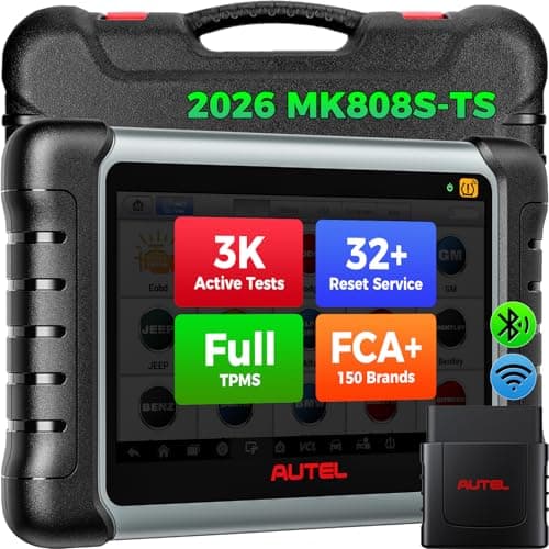 Autel MaxiCOM MK808S-TS OBD2 Scanner: 2026 Same TPMS Tool as MX808S-TS MP900-TS MS906 Pro w/ 3000+ Active Tests, 32 Service, TPMS Pr0gramming Relearn Retrofit, Full System, Up of MK900BT MK808BT Pro - Image 1
