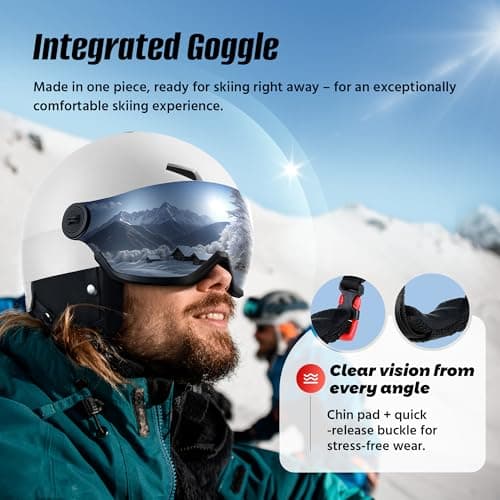 LUMDEER Ski Helmet, UV Protection Snowboard Helmet, Certified Ajustable Snow Sport Helmets for Men Women Skiing, Skating, Snowboarding - Thumbnail 6