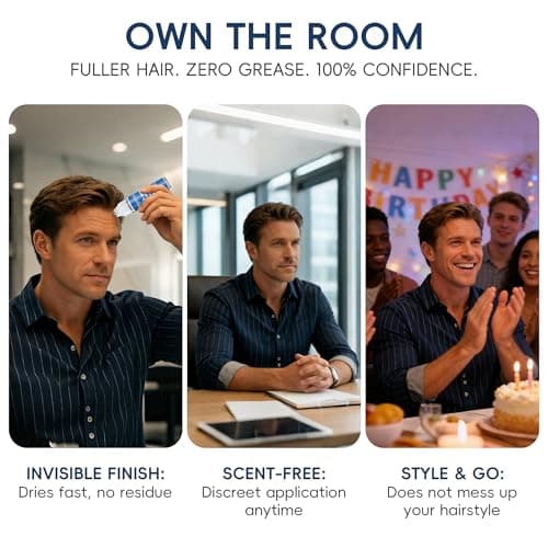 NDC Listed 5% Minoxidil for Men Hair Growth Serum Caffeine & Rosemary - Unscented, Fast-Absorbing Roll-On for Hair Loss Topical Treatment with Biotin, 3x20ml - Thumbnail 6