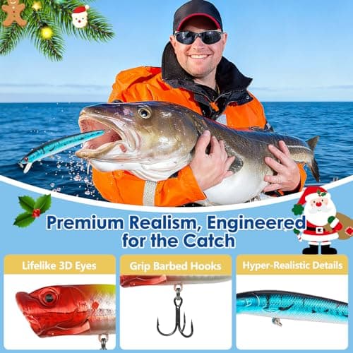 Ohanniewa Fishing Advent Calendar 2026 — 24 Days of Fishing Tools & Lures Gift Set — Christmas Countdown Advent Calendar for Teen Boys and Adult Men, Perfect for Anglers and Fish Lovers - Thumbnail 3