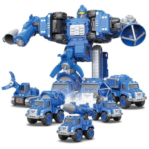 Drefirsa 5-in-1 Outer Space Transform Trucks Robot Toy, Robot Action Figure - Image 1