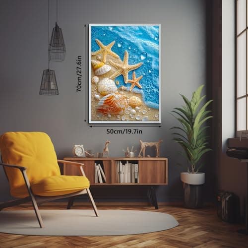 Beach Puzzles for Adults 1000 Pieces, Ocean Starfish Seashells Puzzle, Colorful Coastal Summer Scene Jigsaw Puzzle, Nature Seaside Challenging Puzzles for Adults - Thumbnail 3