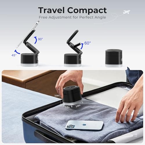 5 in 1 Magnetic Wireless Charger Stand with Night Light, Foldable Wireless Charging Station Built-in Retractable Cable, Fast Wireless Charger for iPhone 17/16/15/14/13/12, Apple Watch, AirPods Pro 3 - Thumbnail 4