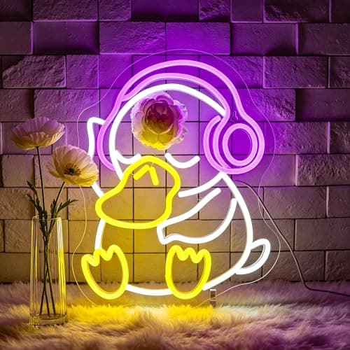 FPLL Neon Sign - Duck LED Neon Signs for Wall Decor, Cute Animal Light Up Led Sign for Bedroom, Party, Bar, Game Room & Home Room Decor - Image 1