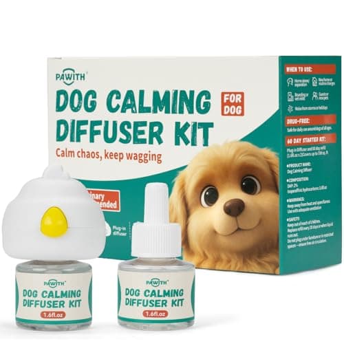 Pawith Dog Calming Diffuser with Pheromones – Calming Diffuser for Dogs, Helps Reduce Anxiety, Stress & Barking, Drug-Free Dog Pheromone Diffuser with 2 Refills - Image 1