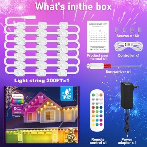 Permanent-Outdoor-Lights-LED-String-Strip-Waterproof-Lighting-Smart-House-Outside-Bedroom-Patio-Room-wall-Floor-Backlight-Lamp-Christmas-Decor-RGB-TV-Sync-Decorations-Holiday-Indoor-Rope-Fairy-200FT - Thumbnail 6