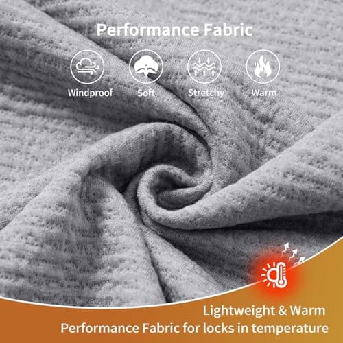 M MAELREG Mens Casual Jacket Performance Stand Collar Long Sleeve Sweater Insulated Jacket Texture Warm Winter Coat - Thumbnail 5