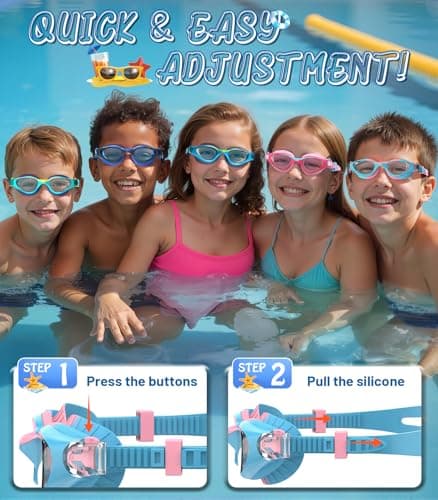 HIGAHY Swim Goggles for Kids 6-14, Anti-Fog UV Protection Clear Swimming Goggles, Leakproof Pool Swim Goggles for Boys Girls - Thumbnail 6