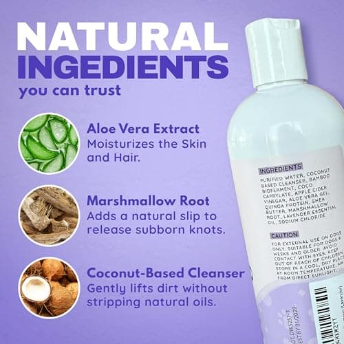 Dood Woof Dog Shampoo and Conditioner for Doodle - All Natural Dog Shampoo for Smelly Dogs, Sensitive Skin Pet Shampoo for Dogs, Goldendoodle, Doodles, Poodle, Puppy Shampoo and Conditioner - Dog Soap - Thumbnail 4