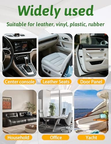 Kingvo Car Leather Cleaner and Car Window Cleaner, Dashboard Shower Door Glass Window Polish Spray Detailing Tool Water Spot Remover Wash Kit - Thumbnail 4