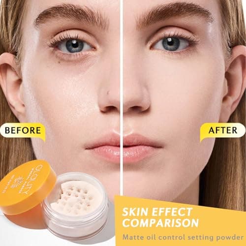 Mineral Powder Foundation for Face & Scalp, SPF 30, Translucent Loose Setting Powder Sunscreen Foundation Makeup,Matte Oil Control Natural Finishing Face Powder,Lightweight,Long-Lasting (#02 Medium) - Thumbnail 3