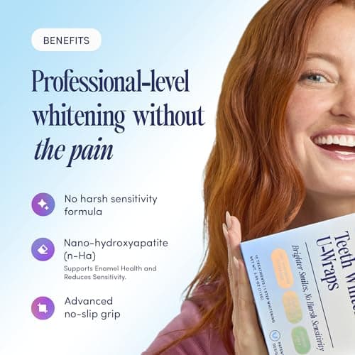 Boca Bella Teeth Whitening U-Wraps – 10 Treatments – 15% Hydrogen Peroxide, Enamel-Safe, No Harsh Sensitivity – Patented Strip Design with Aloe, Calendula & Peppermint – Fast, Even Whitening - Thumbnail 2