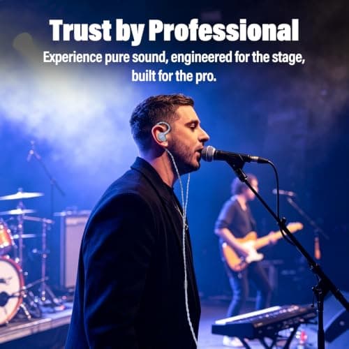 Hybrid In Ear Monitor IEM Earphones,HiFi Wired Earbuds,Powerful Deep Bass - Thumbnail 2