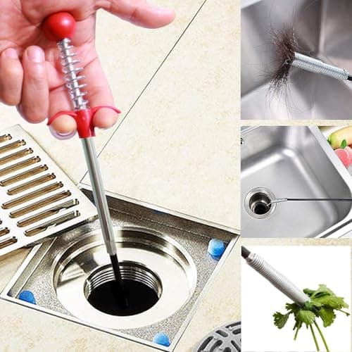 Drain Snake, Flexible Grabber Claw for Sink Shower Bathtub, Tight Space Drain Hair Removal Tool (63inch Ball) - Thumbnail 5