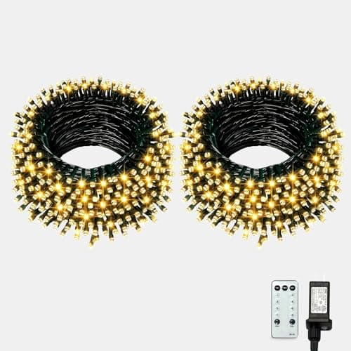 AHAWILL Warm White Christmas Lights Outdoor,83FT 250LED String Lights with 8 Modes,Christmas Tree Lights Indoor Plug in,Waterproof Twinkle Fairy Lights for Party,Classroom,Home Decor