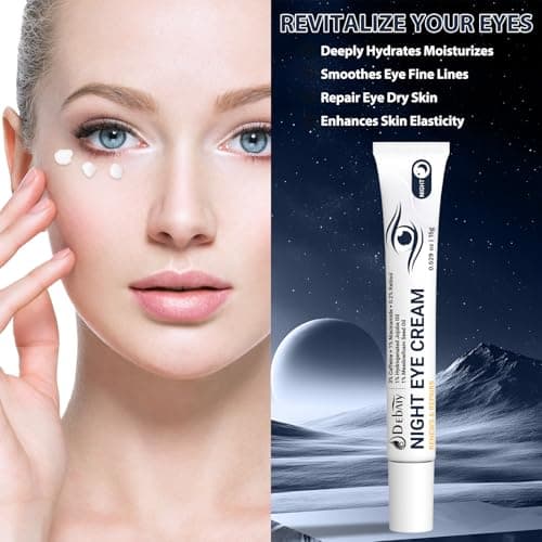 DEBAIY 3% Caffeine Eye Cream for Dark Circles Puffiness & Bags Under Eyes Night Cream (3 Pack 15g Each) - Thumbnail 4
