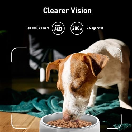 Automatic Dog & Cat Feeder with Camera & WiFi – 8L/34 Cups, 1080P Night Vision, 2.4 & 5G WiFi, 2-Way Talk, 10s Voice Recording, Timed Food Dispenser, Up to 99 Portions, 15 Meals Per Day - Thumbnail 3