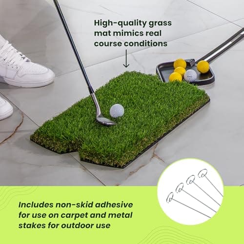 Perfect Practice Chip Shot: The Ultimate Golf Chipping Net & Chipping Mat System. Portable Indoor Training Aid with Automatic Ball Return. Master Your Short Game - Thumbnail 5