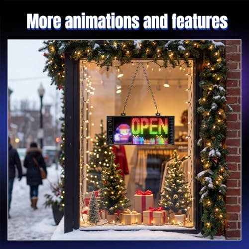 LED Open Sign with Programmable Display, Bluetooth App Control, Multiple Dynamic Effects, for Shop Windows, Cafes, Bars - Thumbnail 5