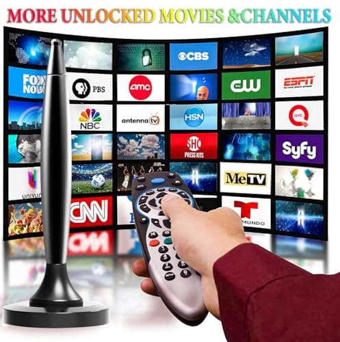 TV Antenna for Smart TV Indoor/Outdoor,Portable ATSC Freeview HDTV Antenna Long Range Reception for Local Channels 4K 8k 1080P, Easy Installation with Strong Magnetic Base All Tvs,14.5ft Coax Cable - Thumbnail 3