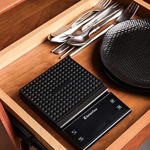 KitchenTour Coffee Scale with Timer for Brew Artisanal Java - Pour Over Scale for Slow Drip and French Press Coffee - Multifunction Kitchen Food Scale with Grams and oz - Thumbnail 5