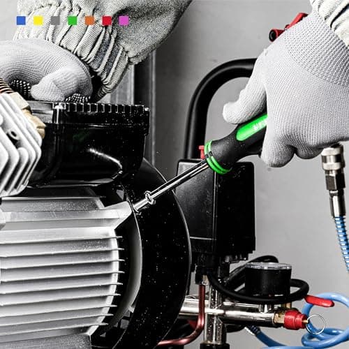 P.I.T.14PC SAE and Metric Nut Driver Set,Solid Shaft Nut Drivers(3/16 to 1/2 Inch and 5 to 10 mm) For Tightening and Loosening Fasteners with Color Coded Nonslip Comfort TPR Hand Grips - Thumbnail 6