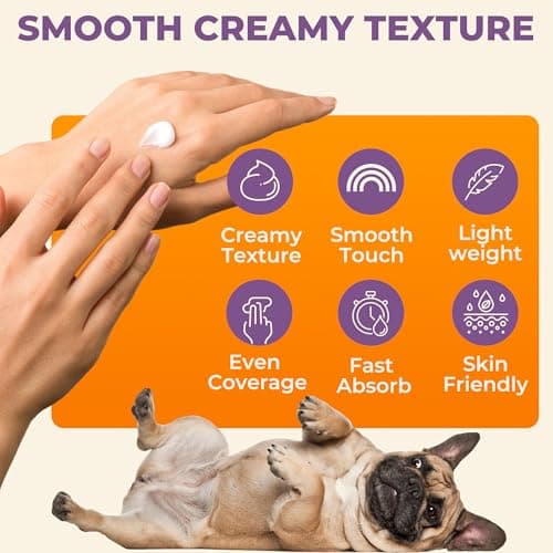 Tetesol Dog Itchy Skin Relief Cream Hot Spot Treatment, Dogs Balm Rapid Healing Dry Itchy Skin with Colloidal Oatmeal Manuka Honey- 100g Lotion with Applicator - Thumbnail 4