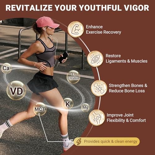 DRFOSTER Chocolate Collagen Peptides Powder for Women & Men, Multi Type I II III V X Collagen with multivitamins & Minerals for Skin, Hair & Nails & Joints, Non-GMO, 35 Servings - Thumbnail 5